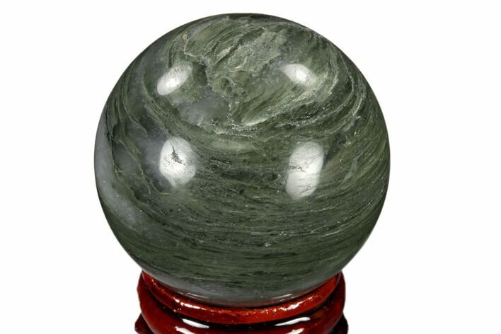 Polished Green Hair Jasper Sphere - China #116227